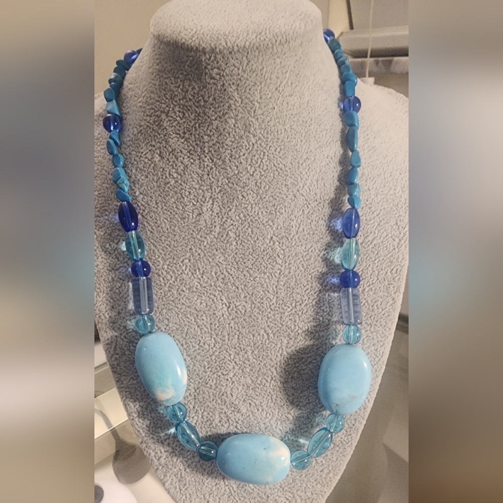 Blue‎ Jade Stone Necklace
